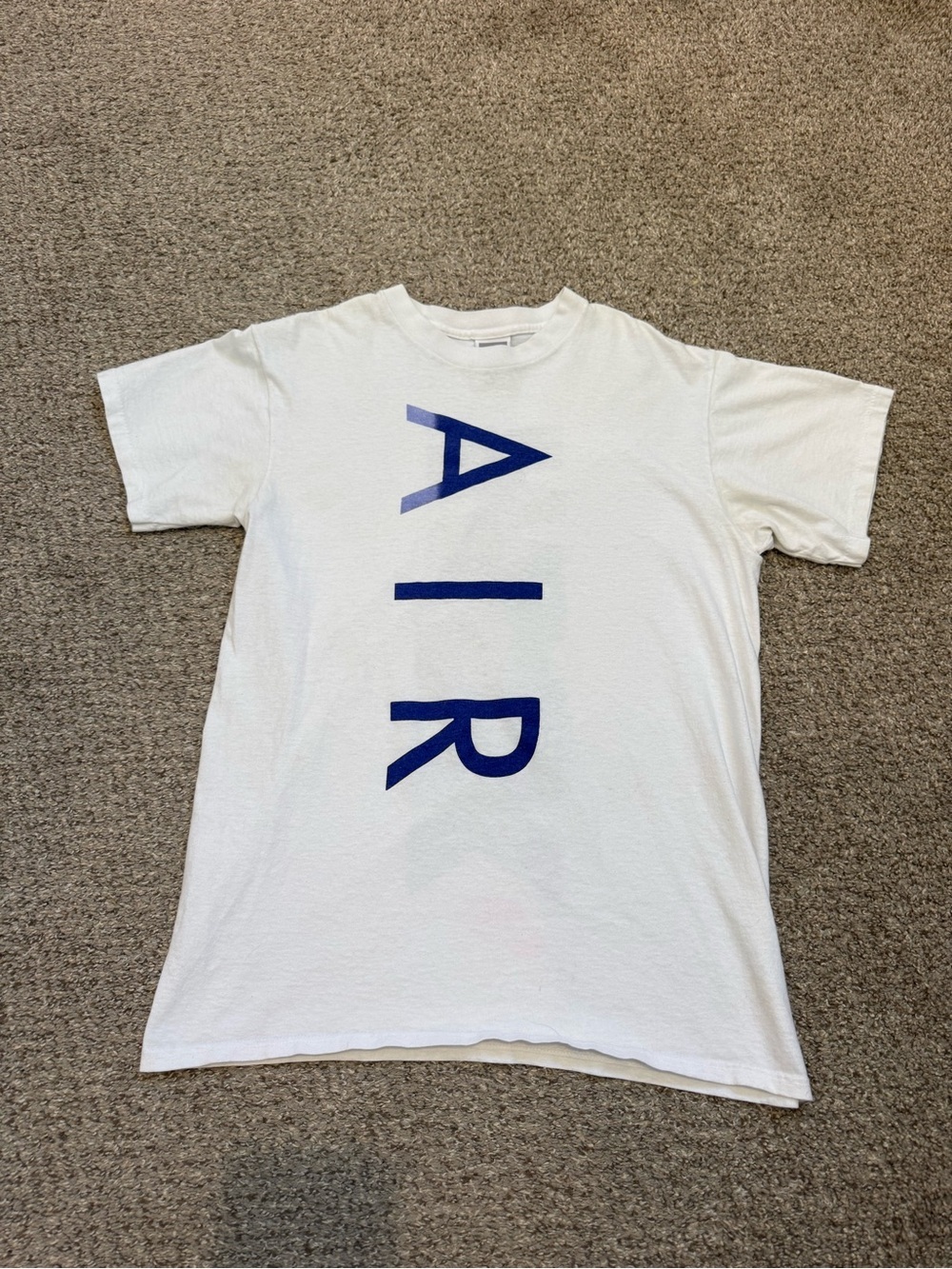 Nike White Tee with Red Logo Tag